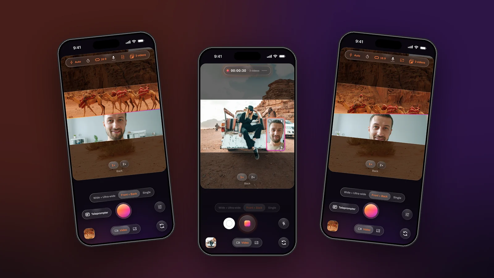 How to film a reaction video with the front and back camera on iPhone