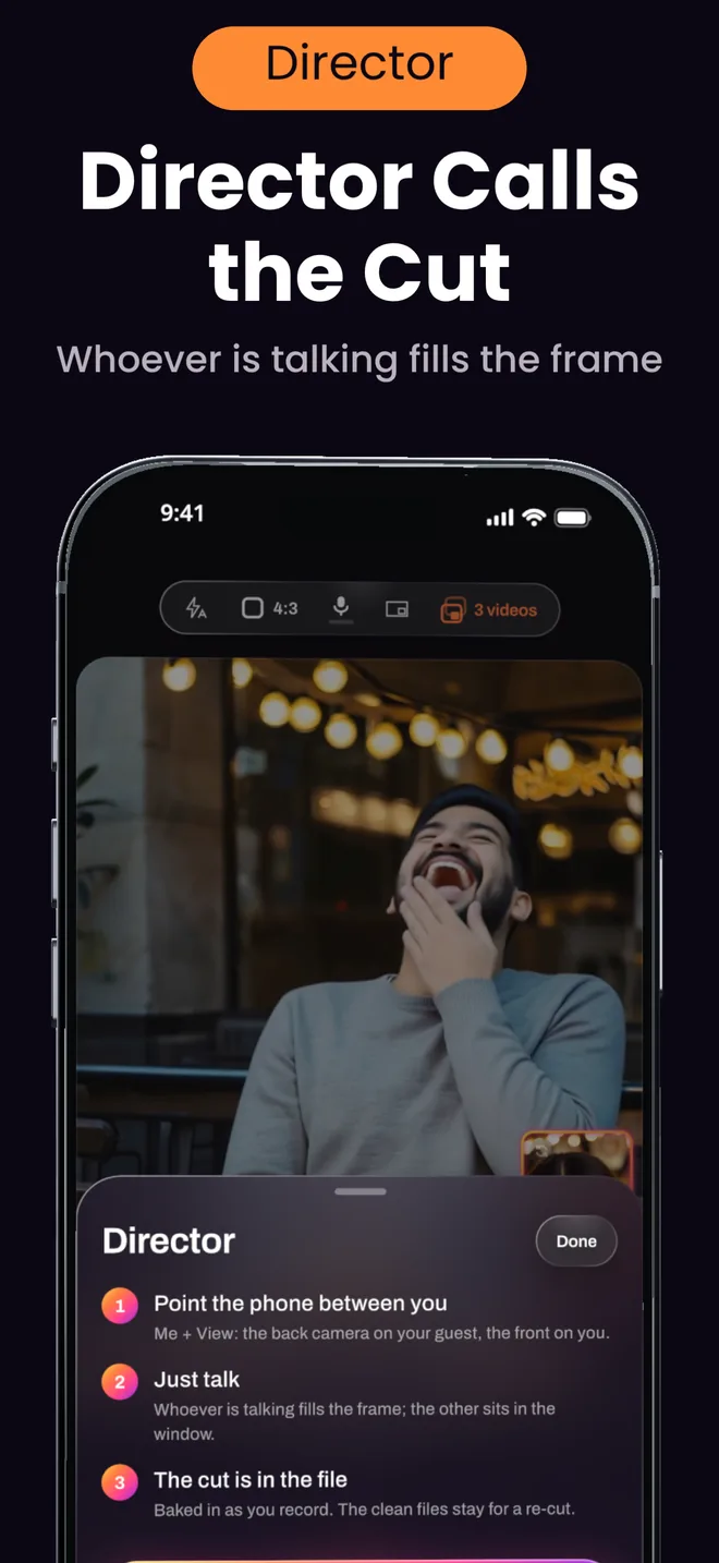 App Store screenshot: Director calls the cut