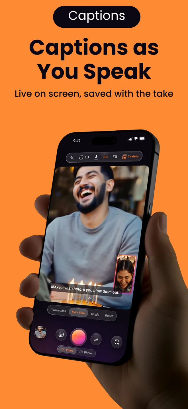App Store screenshot: Captions as you speak