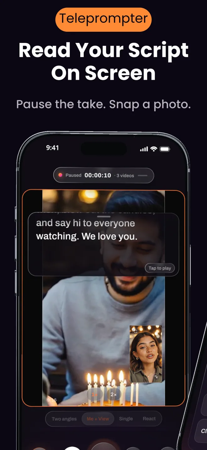 App Store screenshot: Read your script on screen